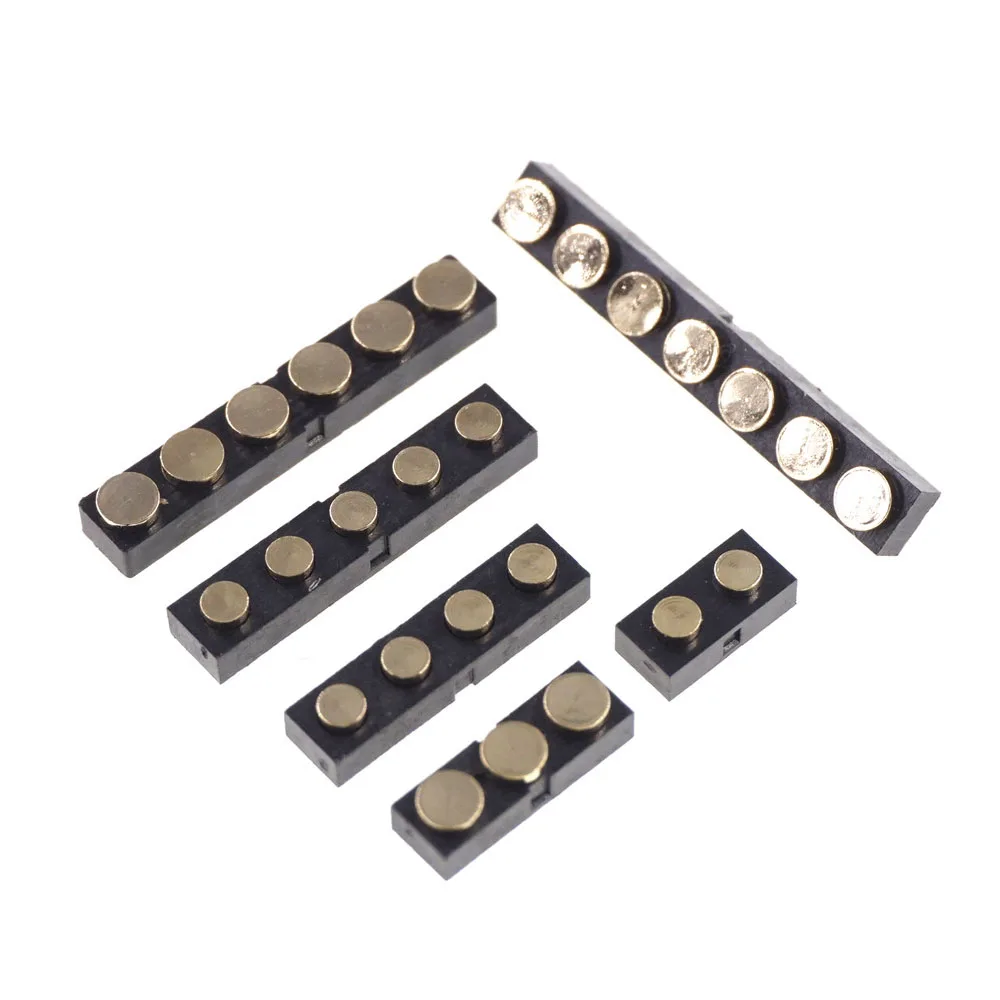 

1000 pcs Target Contact PAD 2.54 mm Pitch 2 3 4 5 6 7 Pin Female 2.5 mm Height Connector For Spring-Loaded Pogo Pin Strip SMD