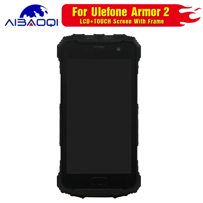 Сенсорный экран ЖК-дисплей для Ulefone Armor 2 дигитайзер в сборе с рамкой запасные части+ Кнопка громкости питания
