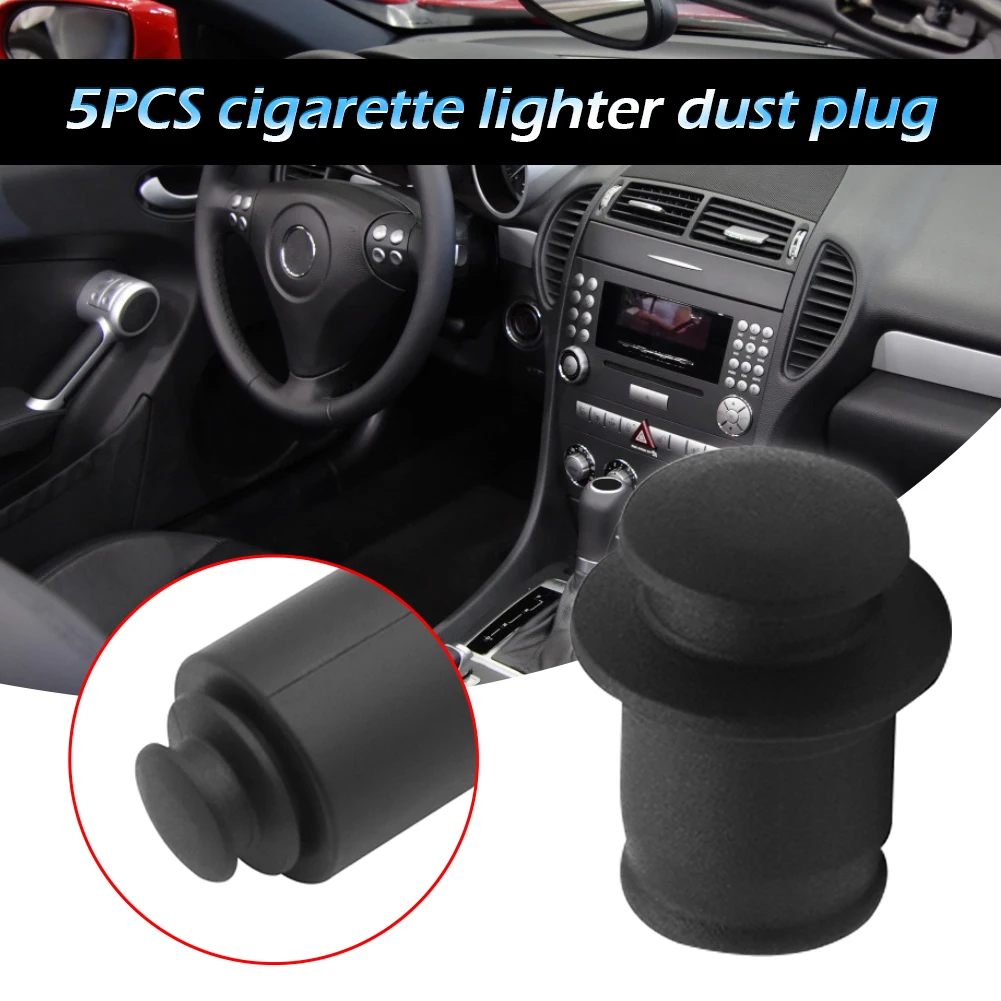 

ABS 5pcs Universal Cigarette Lighter 12V Socket Plug Waterproof Dustproof Cover Dust Cap Auto Car Accessory