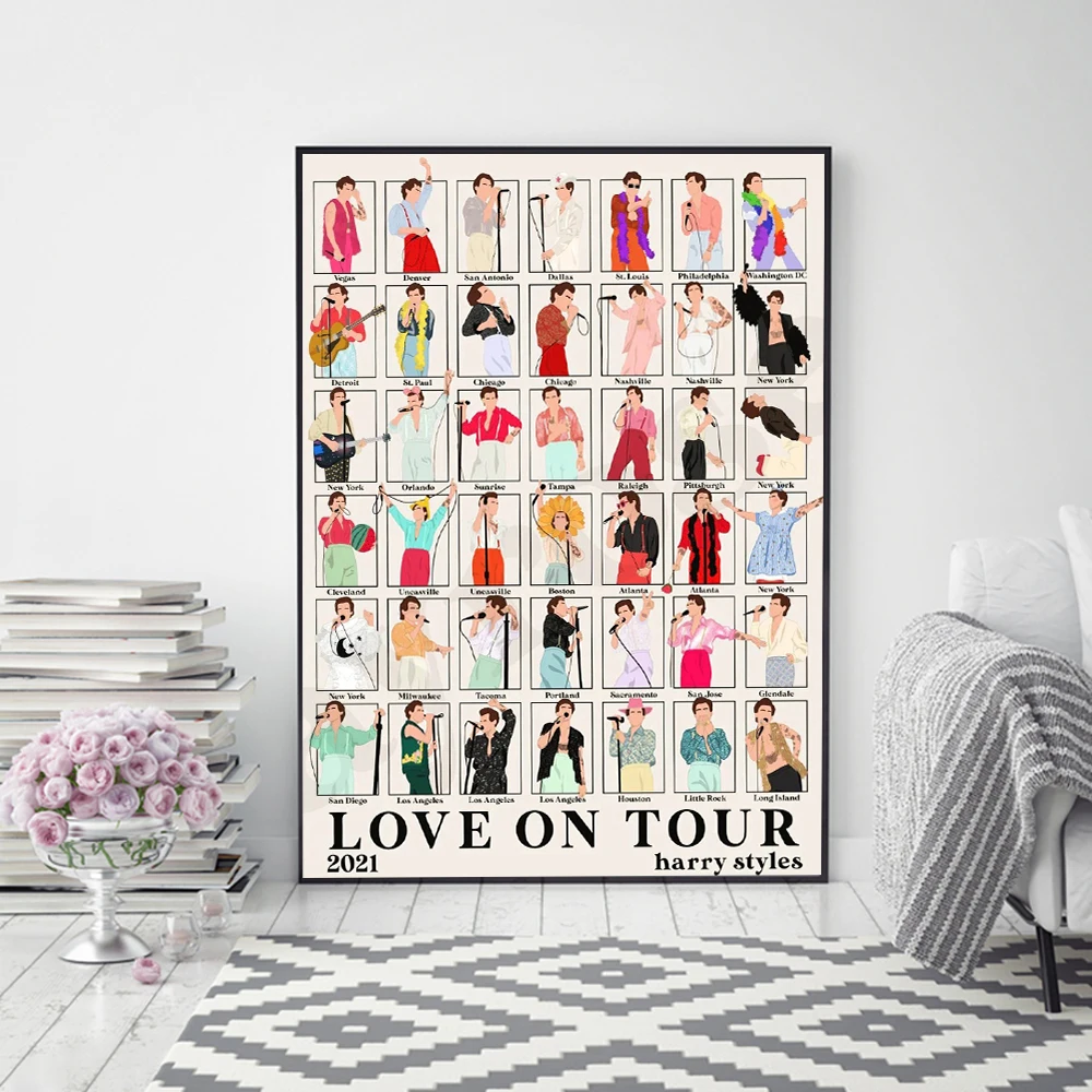 Классические Постеры Love on Tour поп-культура абстрактная фотография танцевальная