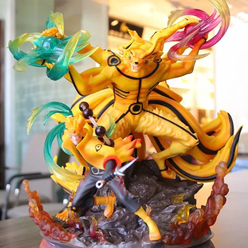 

Фигурка аниме 36 см, супер-огромная, девять хвостов, лиса, аниме, Узумаки, Курама, ПВХ, фигурка, модель, игрушки для подарков