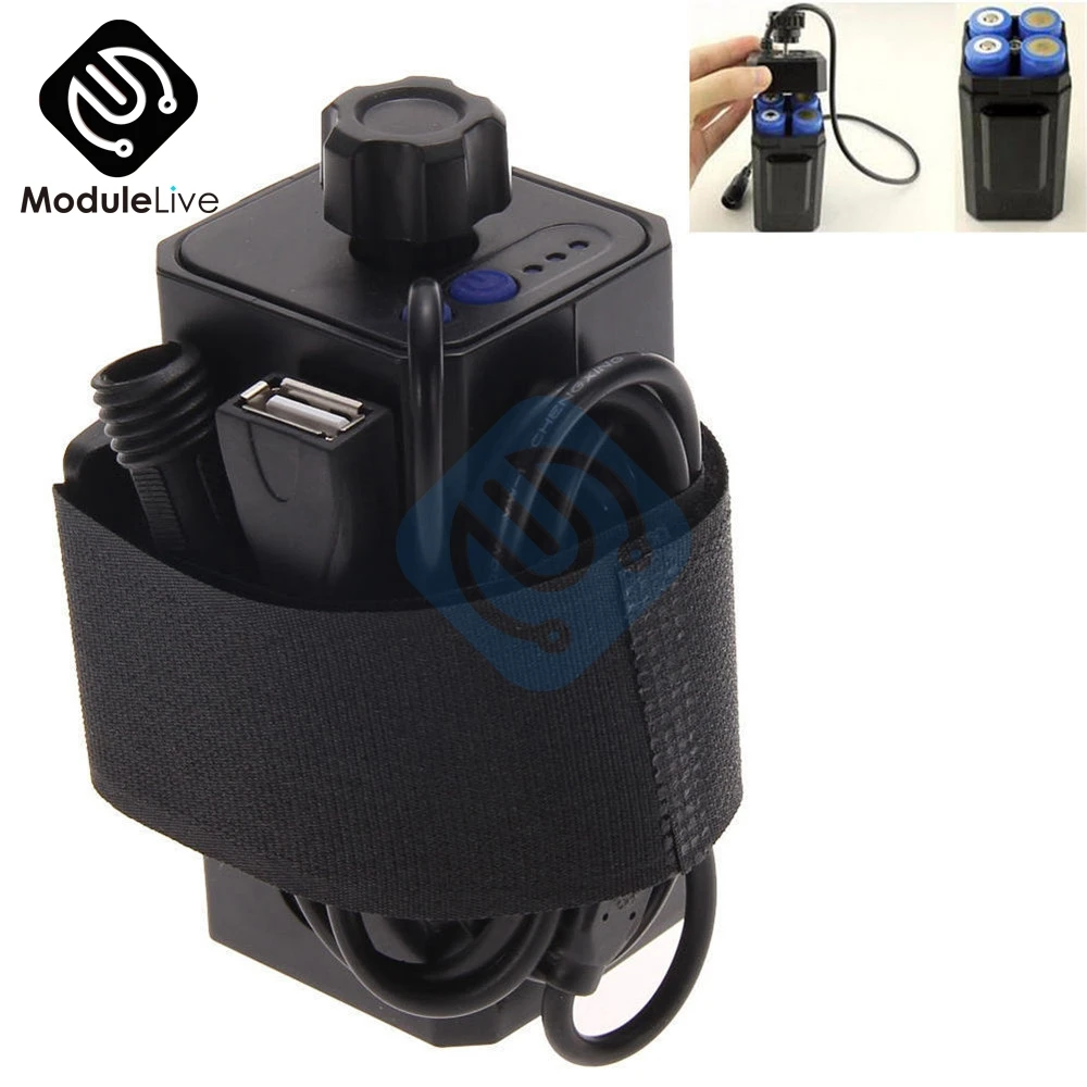 4 x 18650 Cycling Waterproof Safety Battery Case Shell Pack LED Indicator Lithium Box For BicycleTail Back Light | Инструменты