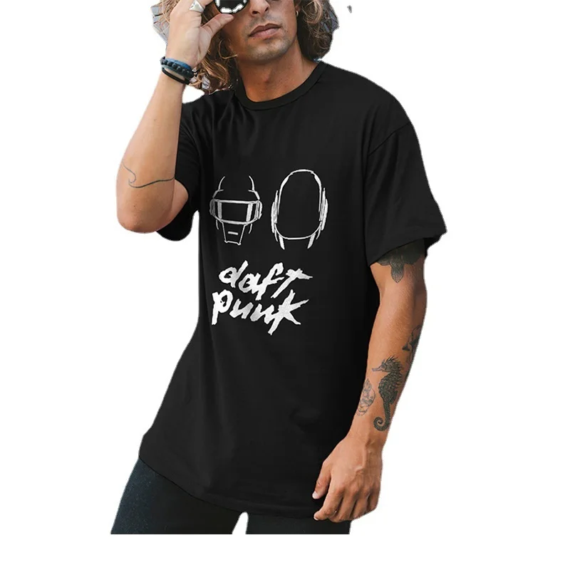 

2021 summer men's fashion new casual T-shirt pure cotton men's casual helmet printed T-shirt m-3xl