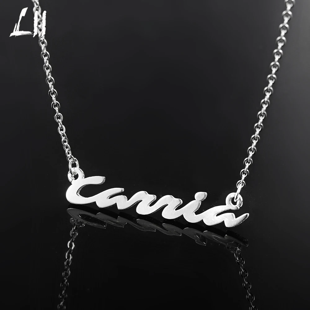 L11 индивидуальное именное ожерелье для женщин menenecklace подвеска именная табличка