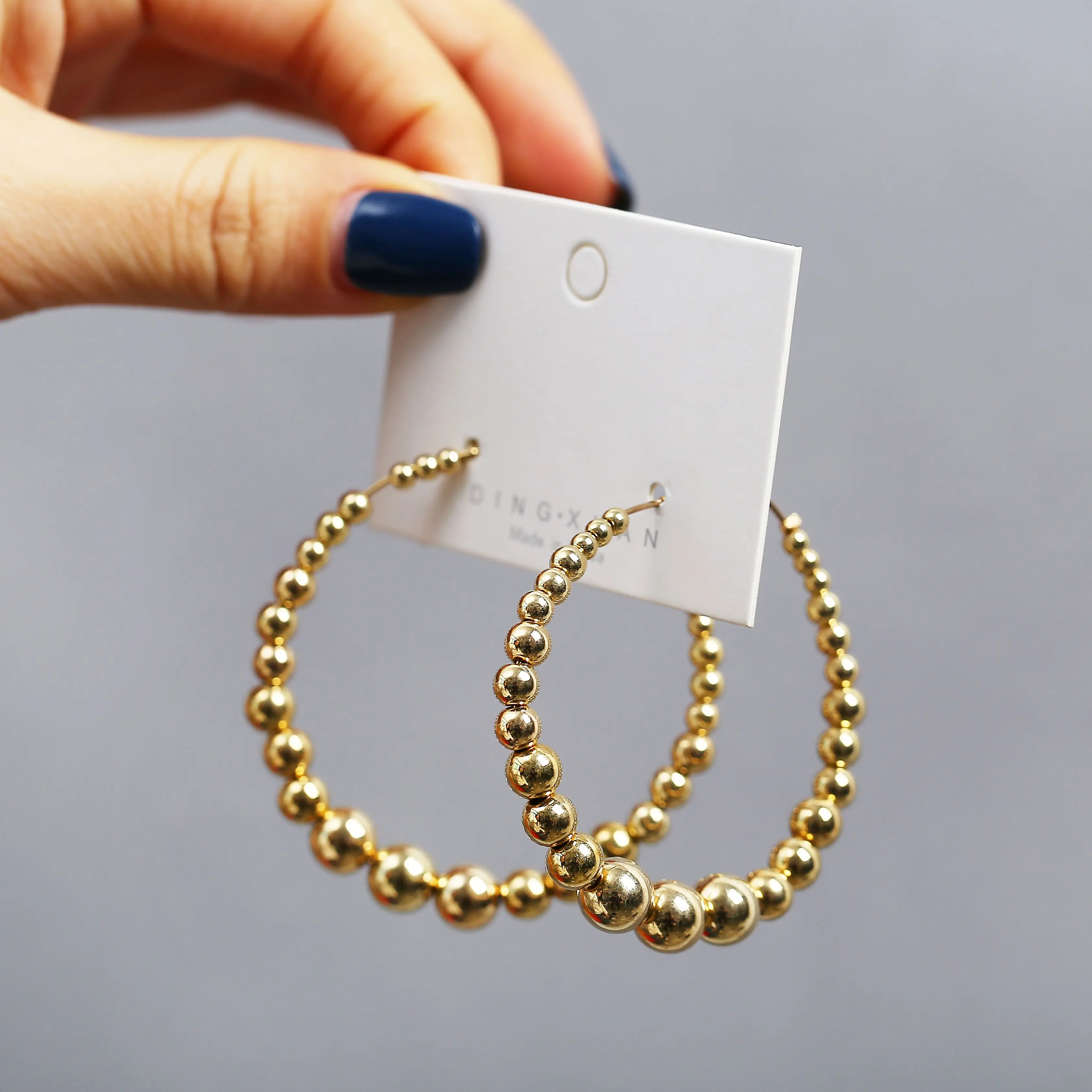 Богемные Золотые Большие серьги обручи бусины для женщин и девушек круглые 2020