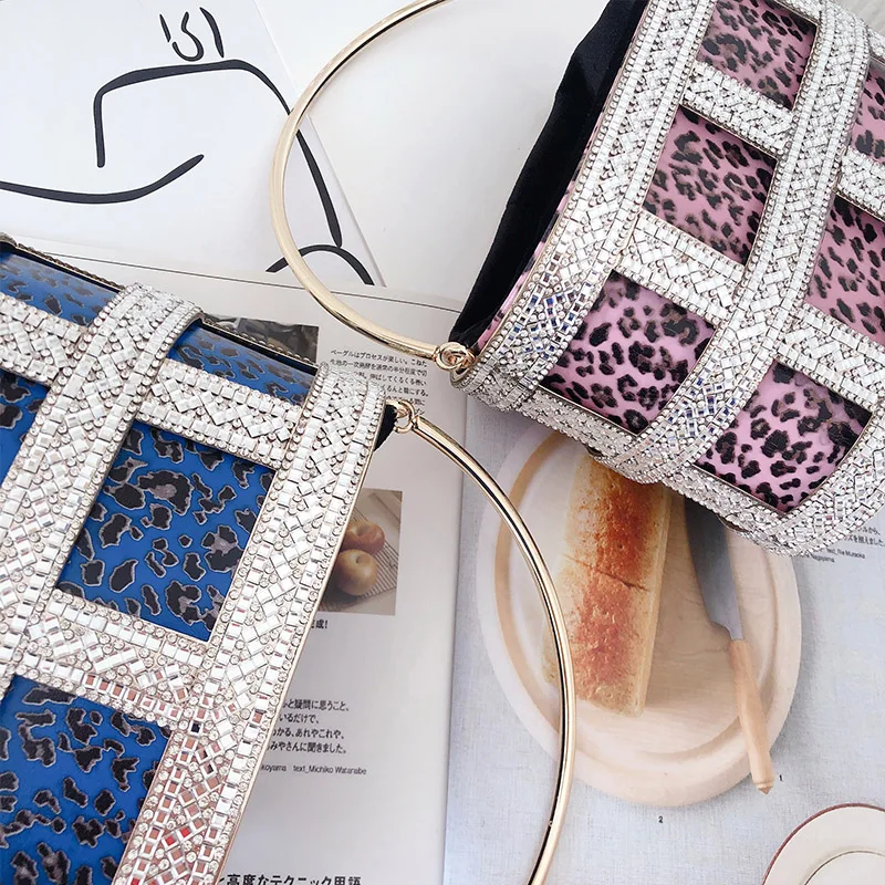 Вечерняя Сумка-клатч с леопардовым принтом новинка 2020 элегантная ручная работа