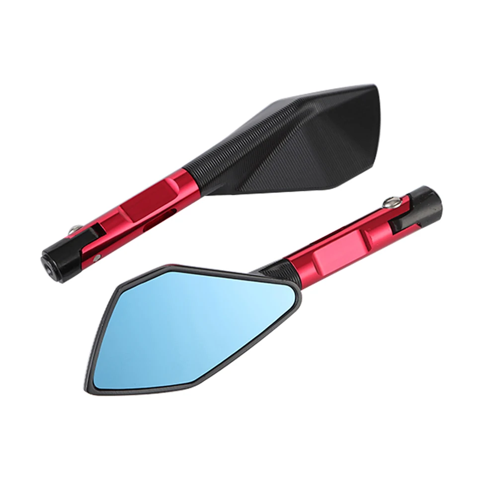 Универсальное боковое зеркало заднего вида для мотоцикла с ЧПУ 8 10 мм синие линзы