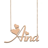 aina name necklace custom name necklace for women girls best friends birthday wedding christmas mother days gift