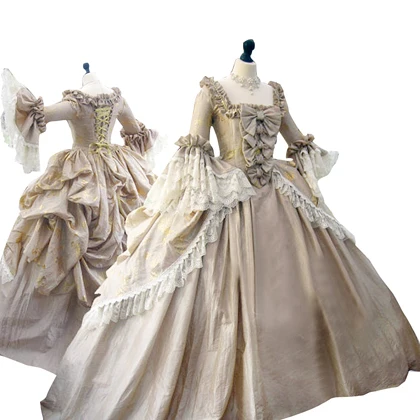 Полностью корсетный рококо колоний грузинский 18thc Marie Antoinette день суд платье - Цвет: image color