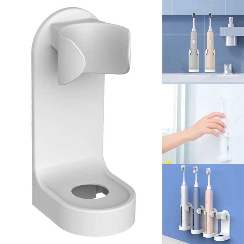 Фотостеллаж для хранения детской пластиковой белой электрической зубной щетки 1