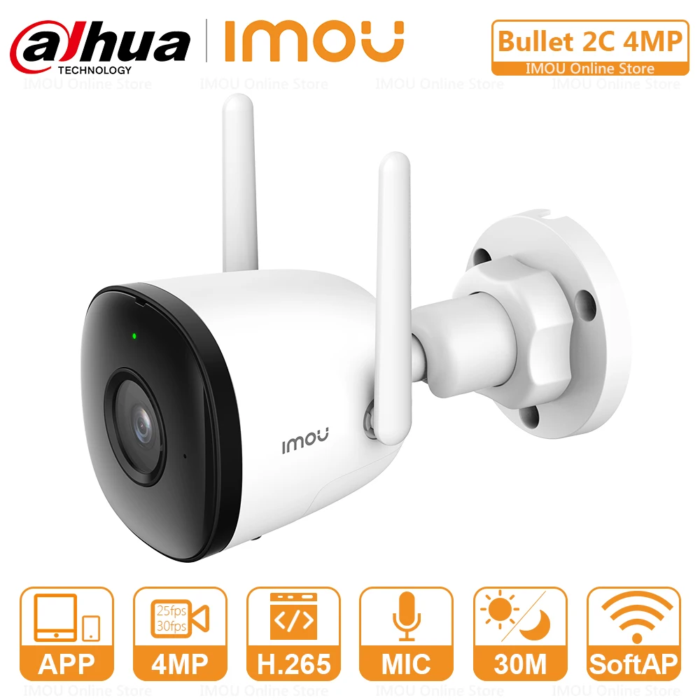 Ip камера Dahua Imou 4MP QHD Wi Fi для улицы обнаружения человека встроенный микрофон IP67