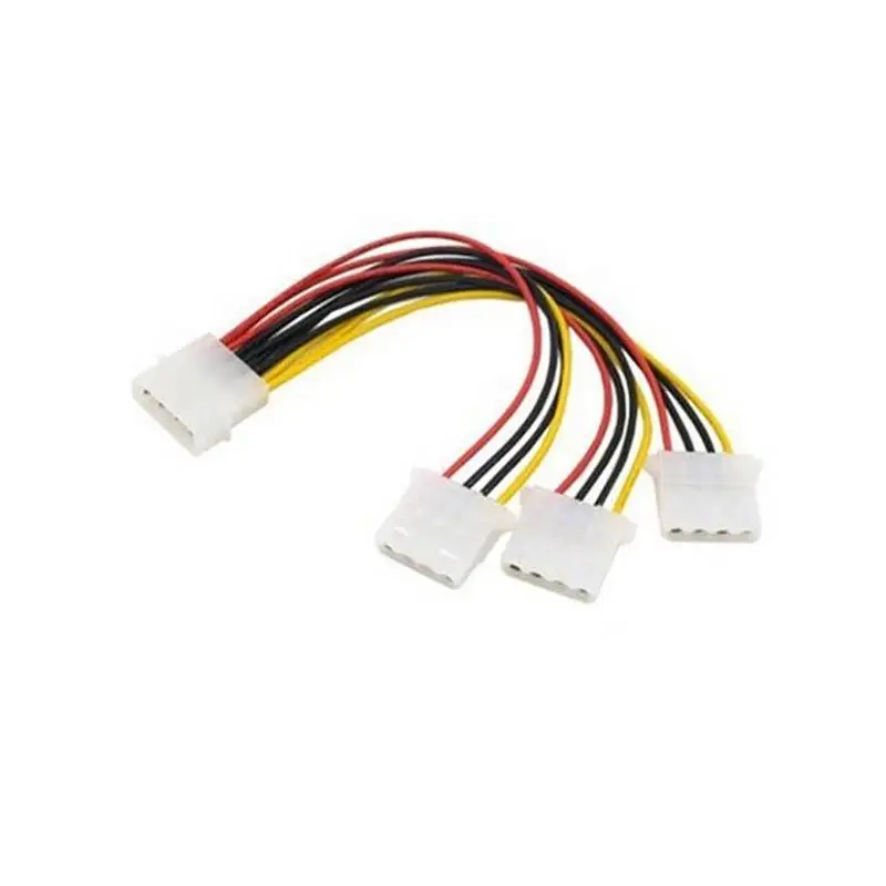 

Высокое качество 22 см 4Pin IDE силовые кабели HY1578 4-контактный адаптер IDE Molex порт кабель питания 3 Molex разветвитель питания Женский Z1T2