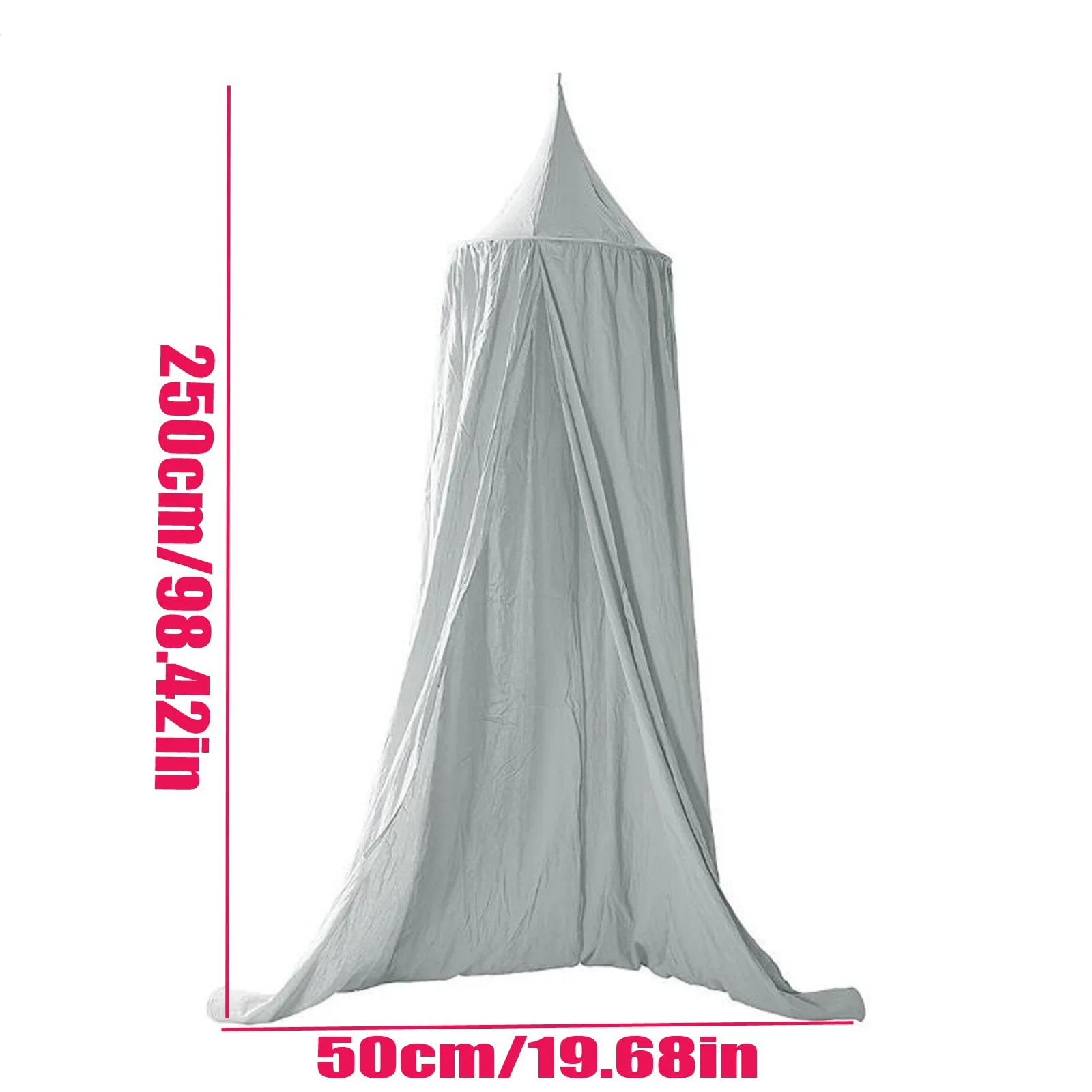 

Nordic Style Princess Lace Kids Baby Bed Room Canopy Round Mosquito Net Gray Curtain Bedding Dome Tent