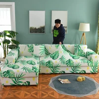 leaves printed elastic sofa cover for living room sofa cover chaise lounge sectional couch corner sofa slipcover 1234 seaters
