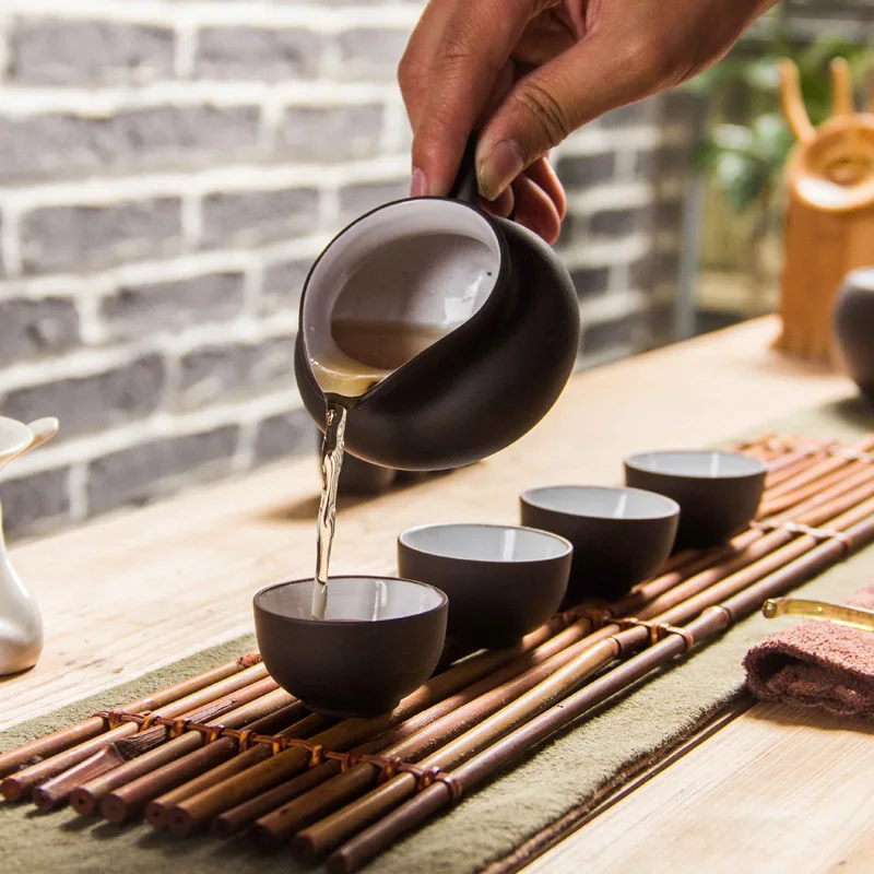 Фиолетовая глина Gongdao Чай чашки Gongfu Dehua керамика ручная роспись фильтровальные