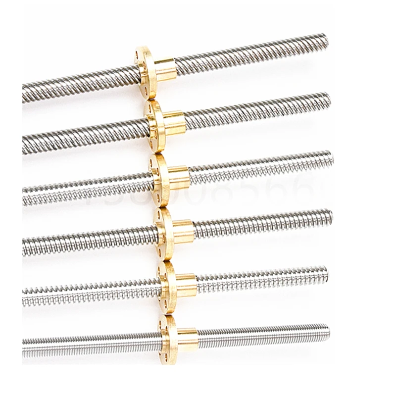 1pcs T12 lead screw 1000mm Customized any length Pitch 2 3 4 8 10 12 304 stainless steel Trapezoidal with brass nut | Обустройство