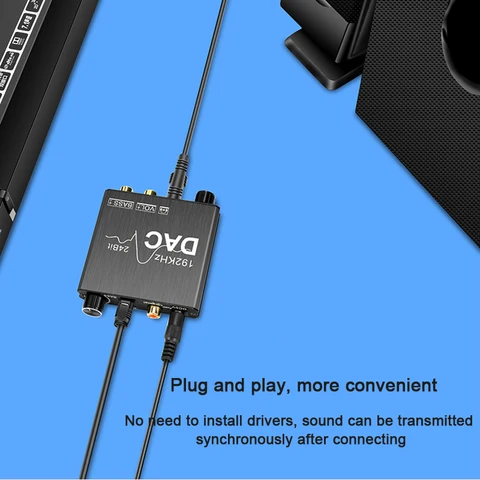 Цифро-аналоговый конвертер SPDIF  RCA 3,5 мм