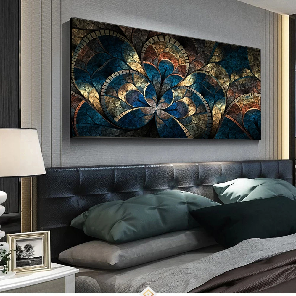 

Art Abstract Oil Painting Fantasy Striped Canvas Oil Painting HD Posters and Prints Family Living Room Wall Decoration