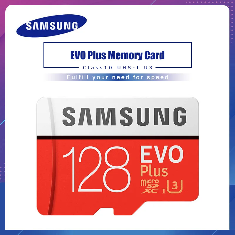 Карта памяти SAMSUNG Micro SD класс 10 256 ГБ 128 64 16 ГБ|Карты памяти| |