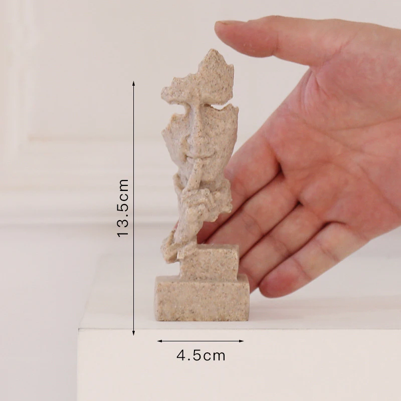 Миниатюрная скульптура статуэтка из смолы тишина это золотая статуя аксессуары