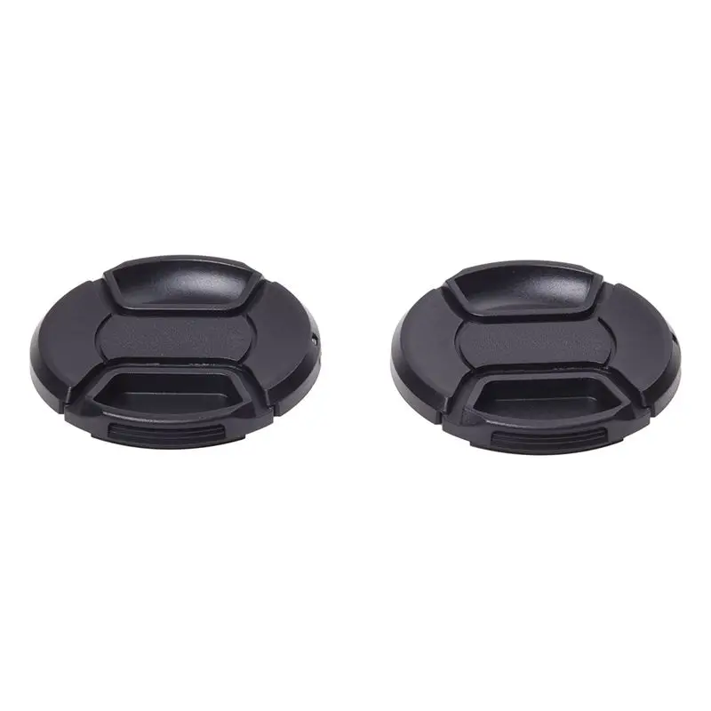 2 шт. 62 мм пластиковый зажим для передней крышки объектива черная крышка