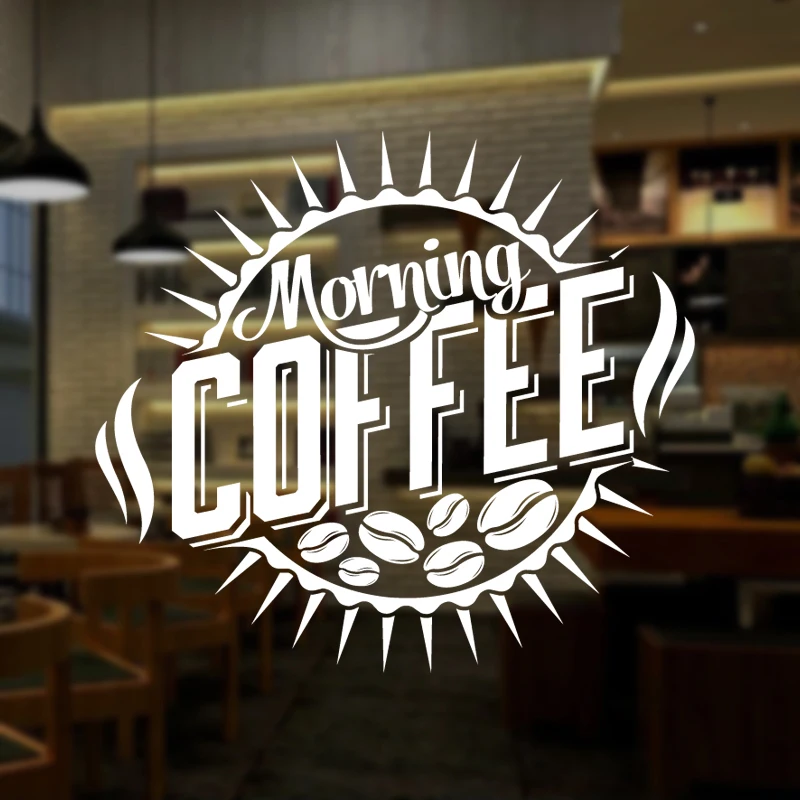 

Наклейка в виде кофейни, наклейка на молочный чай, постер на чашку для кафе, виниловый художественный Настенный декор, настенное украшение, ...