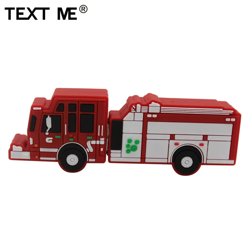 TEXT ME мультяшная модель пожарного грузовика usb2.0 4 ГБ 8 16 Флешка USB флешка креативный