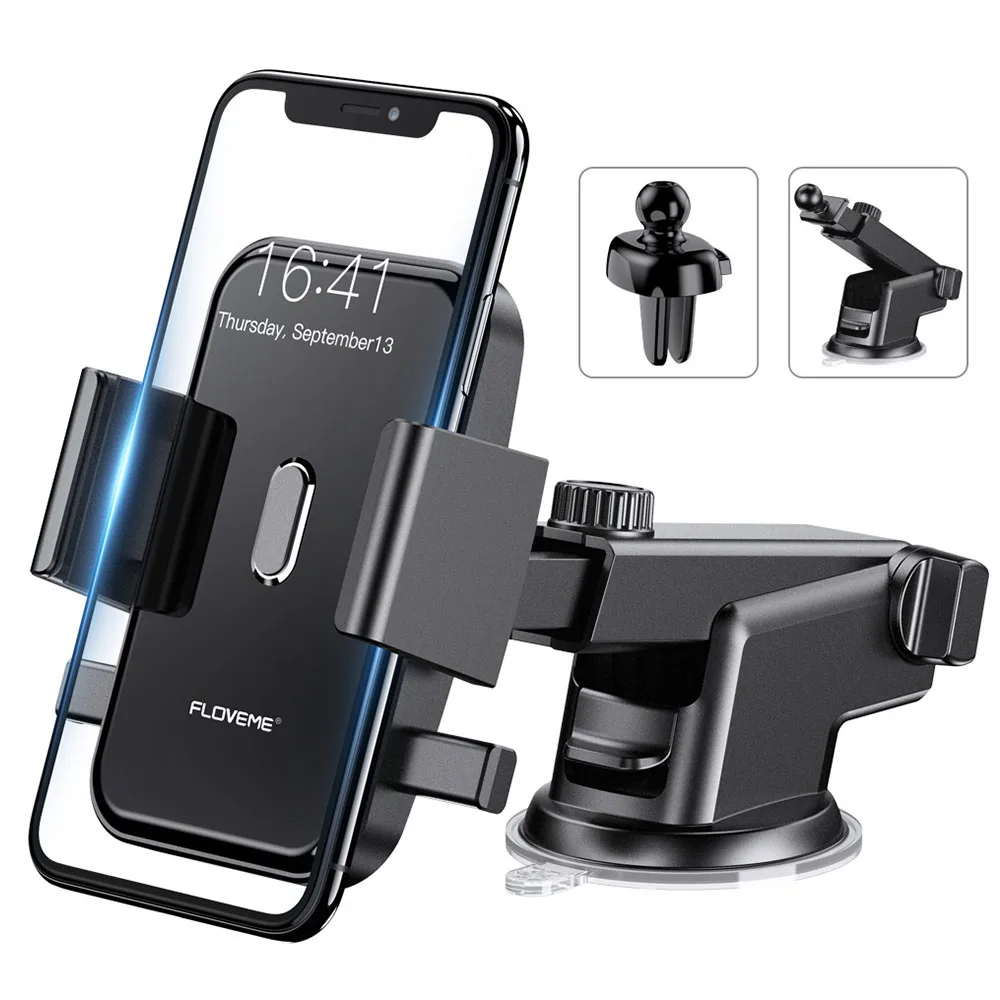 Floveme Holder Универсальный автомобильный держатель для телефона RAXFLY для iPhone X XS 8 Plus, вращающийся на 360 градусов, держатель для мобильного телефона, подставка для сотового телефона, поддержка для huawei mate 10 - Цвет: Floveme Holder