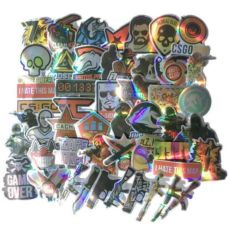

10/30/50pcs Pack Cartoon CS Go Stickers Waterproof PVC Motorcycle Skateboard Luggage Guitar Laptop Cool Game Sticker Kids Toys