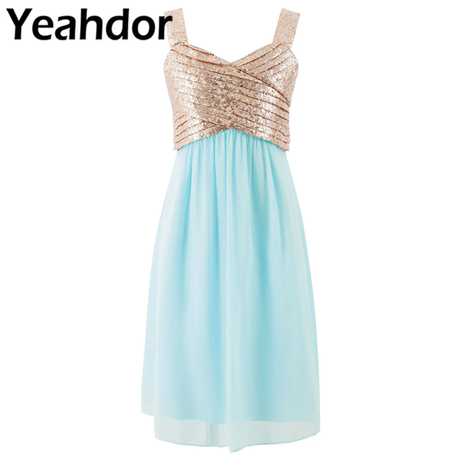 

Petites Filles Robe Kids Dresses Pleated Sequins Chiffon Flower Girls Dresses Summer Princess Girls Wedding Party Pageant Dress