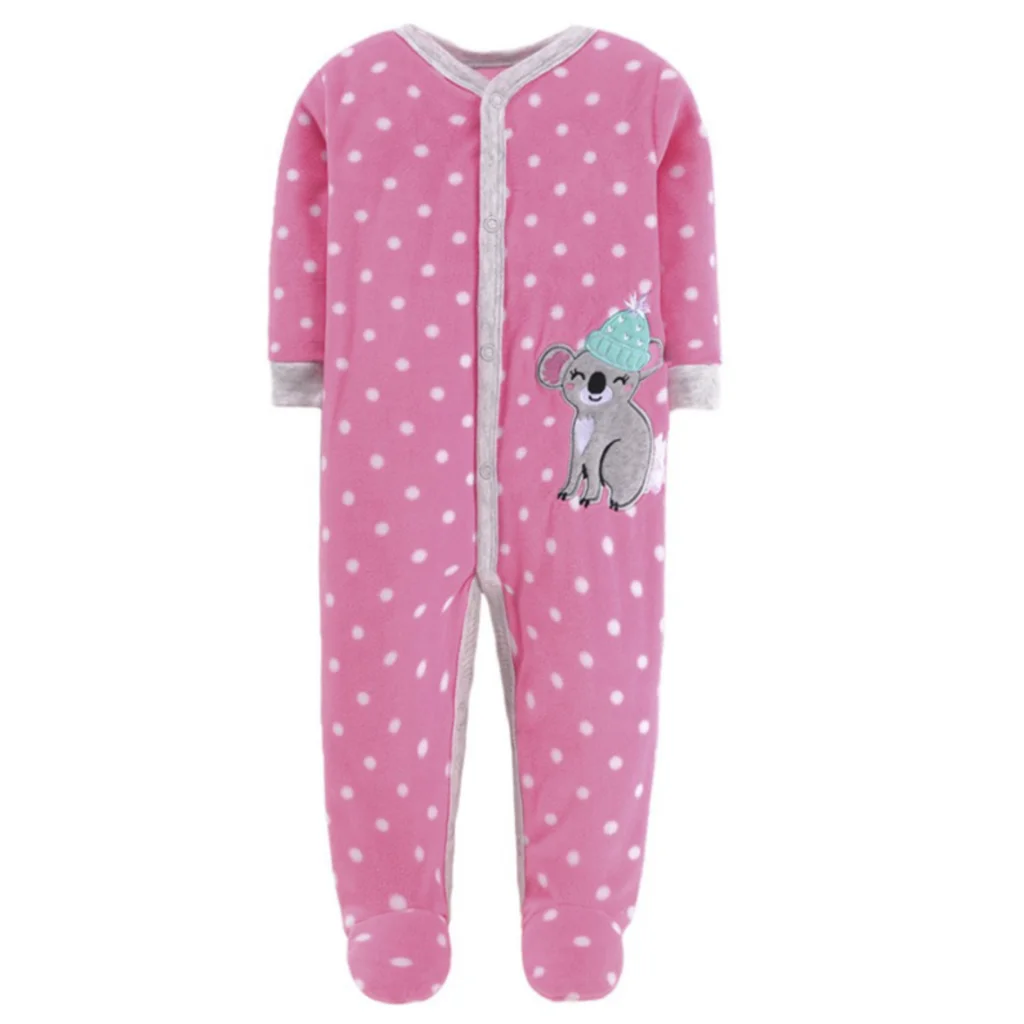 Детские комбинезоны 2021 Зимние флисовые боди длинные пижамные 1 шт./лот