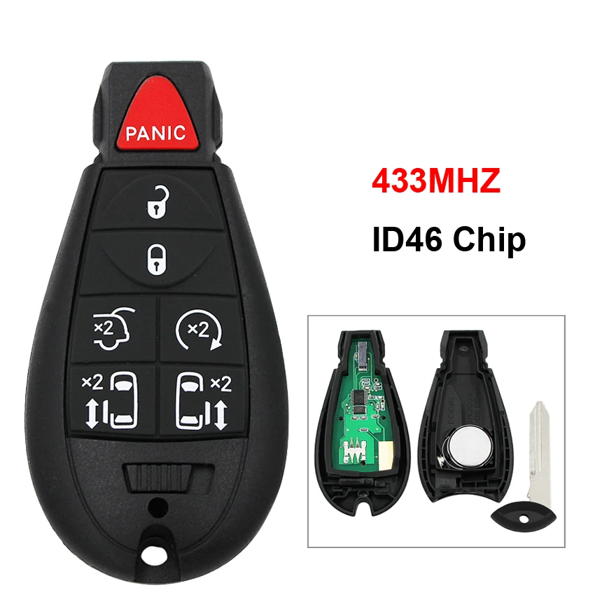 Кнопка дистанционного управления 6 + 1/7 умный Автомобильный ключ 433 МГц чип ID46