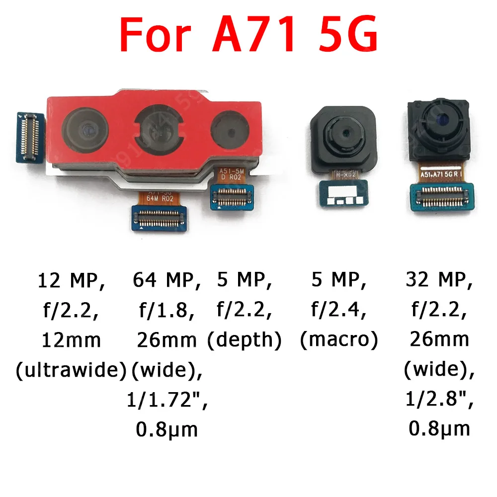 Оригинальная фронтальная задняя камера для Samsung Galaxy A71 5G A716 основной фронтальный