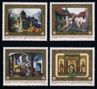 4pcsset new liechtenstein post stamp 1978 archduke joseph ii palace sculpture stamps mnh