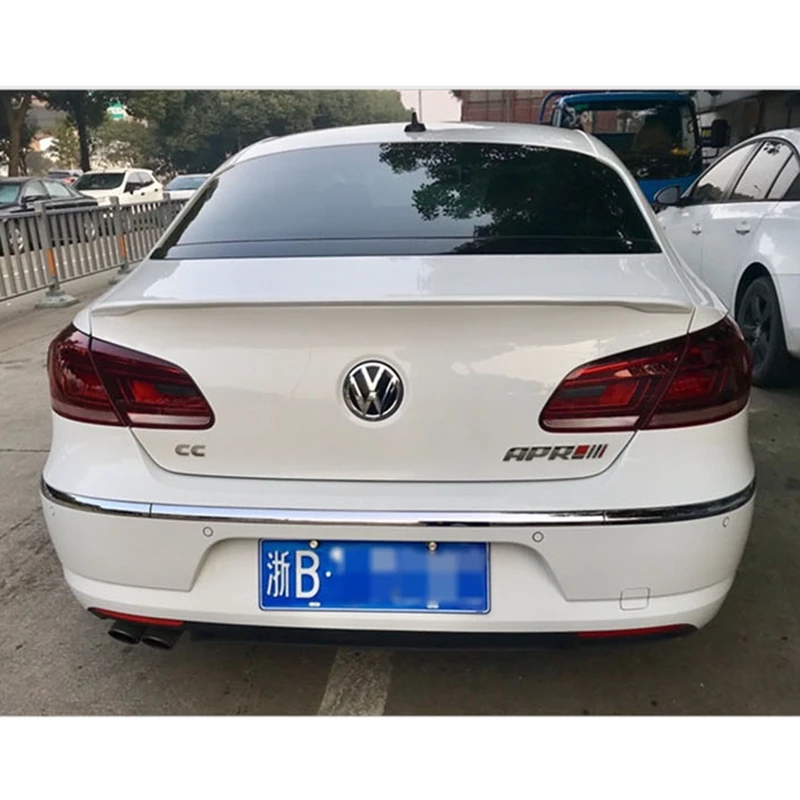Для Volkswagen VW Passat CC 2009-2016 Авто ABS пластик Неокрашенный задний Багажник крыло губа