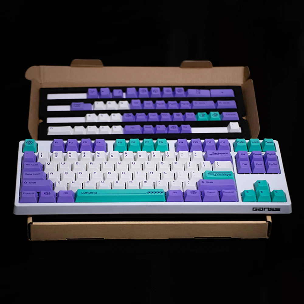 Технология фиолетовый белый зеленый дизайн 109 ключей Вишневый профиль