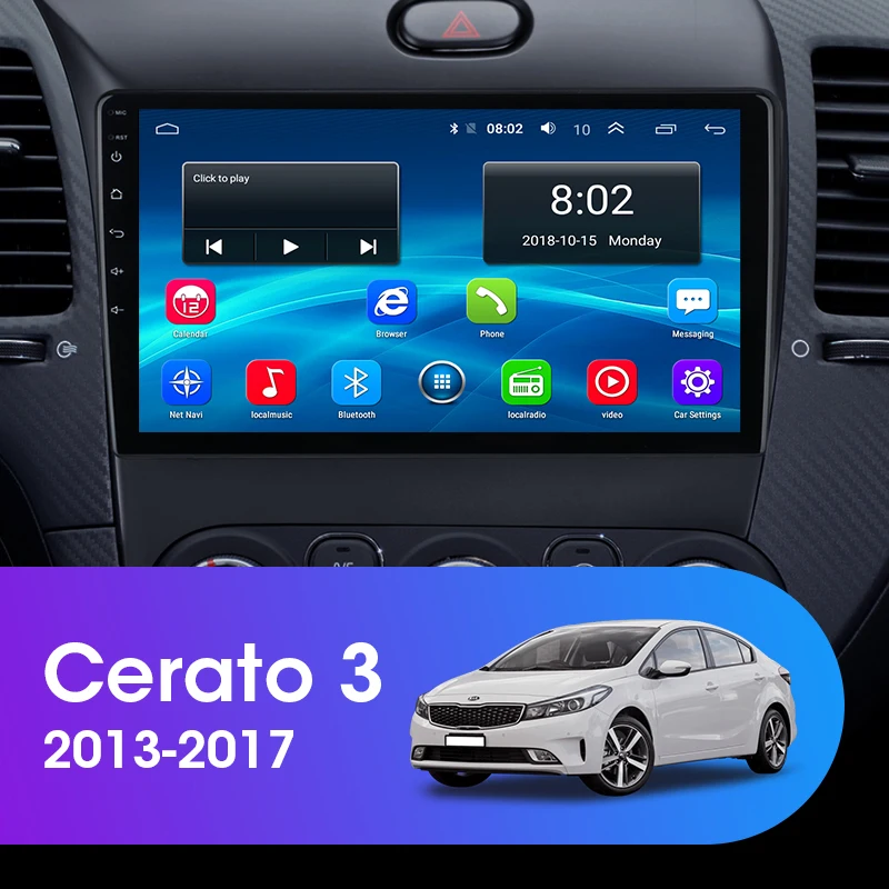 JMCQ 9 &quot4G Wifi для KIA Cerato 3 2013-2017 автомобильный Радио RDS Android плеер GPS навигация