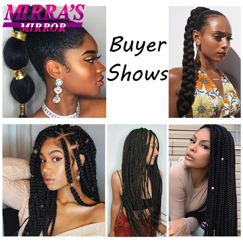 Kanekalon Hair-Extension Braid Яки Вязание крючком Предварительно растянутые плетеные волосы