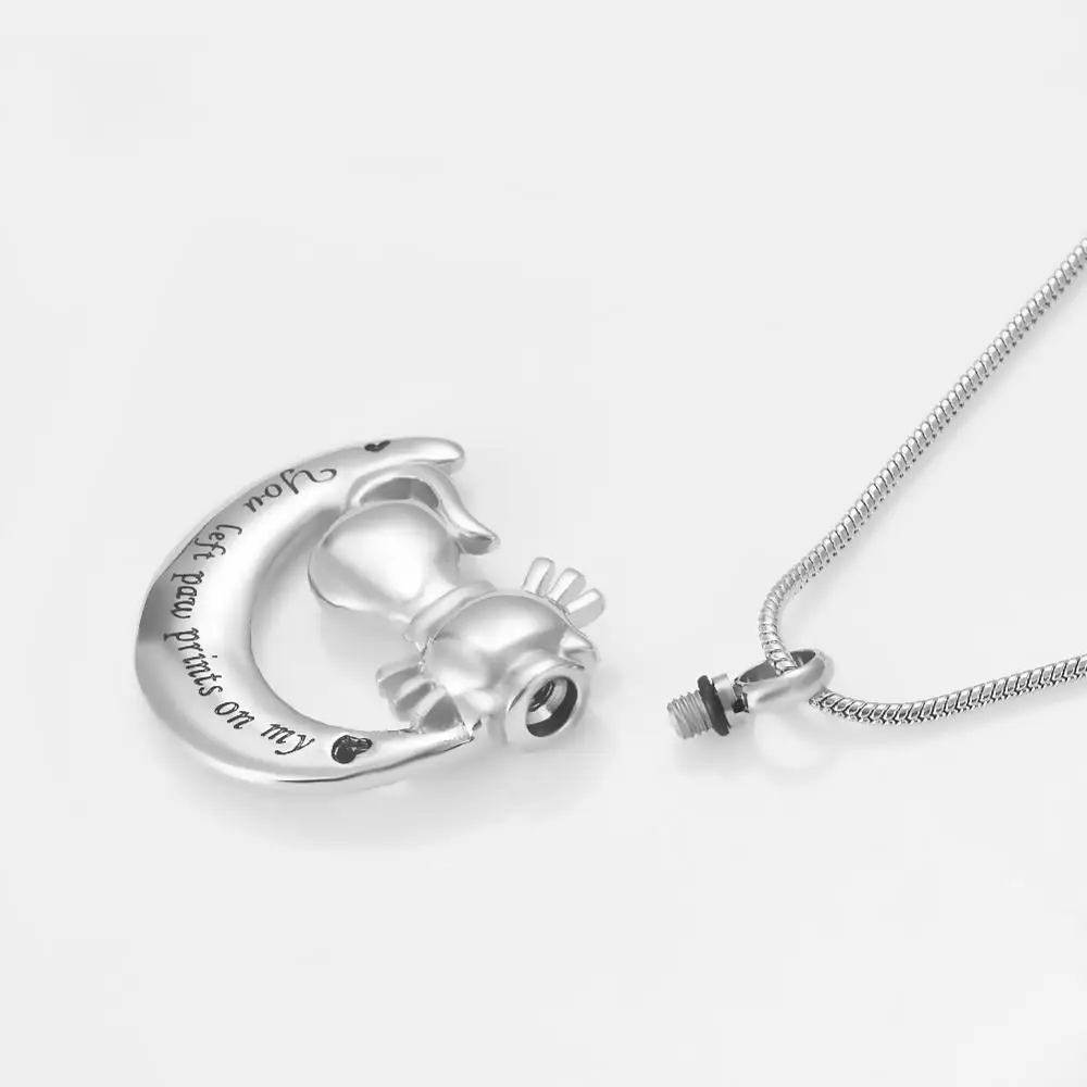 Нержавеющая сталь кошка ожерелье для праха мемориальное животное с кремационной