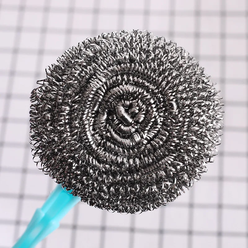 Чистый Стальная проволока мяч губки сетки супер моющее средство инструмент