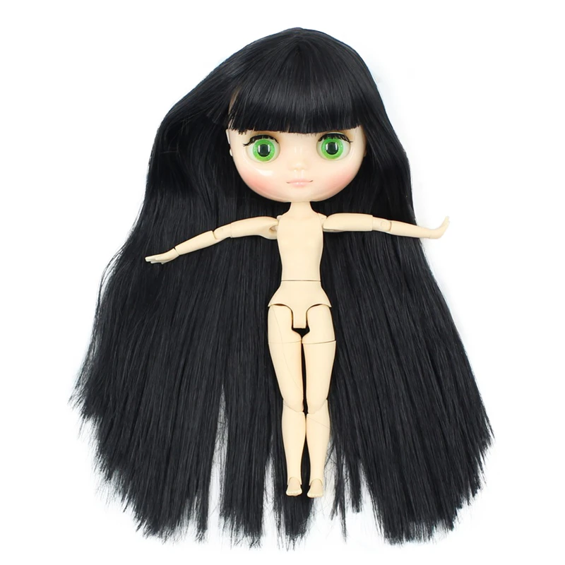 Кукла ледяная DBS blyth middie шарнирная кукла черные прямые волосы с челкой 1/8 20 см
