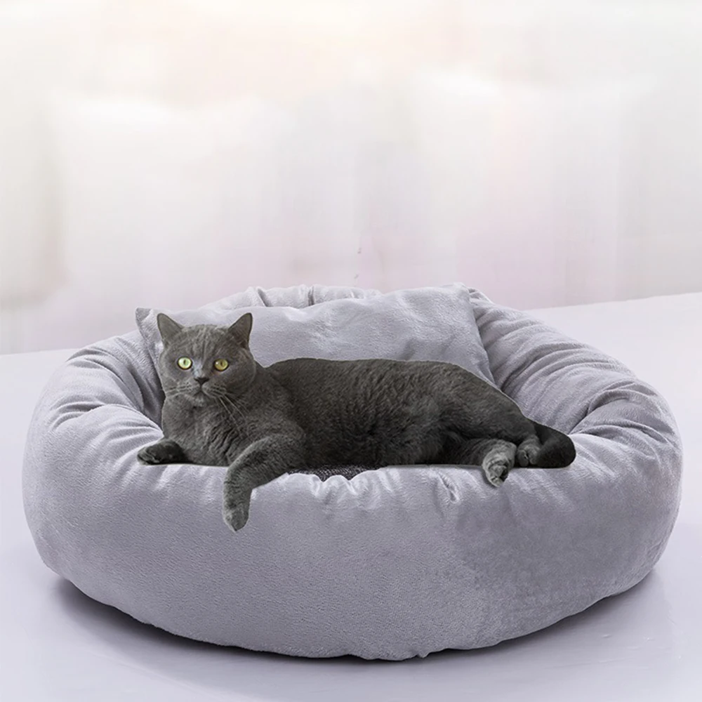 

Pet bed for Cats Dogs Soft Nest Kennel Bed Soft Warm Chihuahua Kennel Large Mat Pet Supplies Long Plush Fluffy