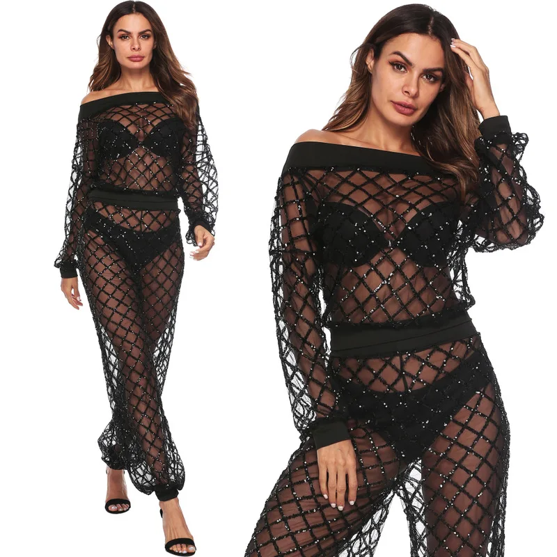 Swimsuit Cover Up Swim Dresses Beach Tunic Bathing Suit Ups Capes Covers Womens Fishnet Coverup Pareo De Plage Swimwear Trendy