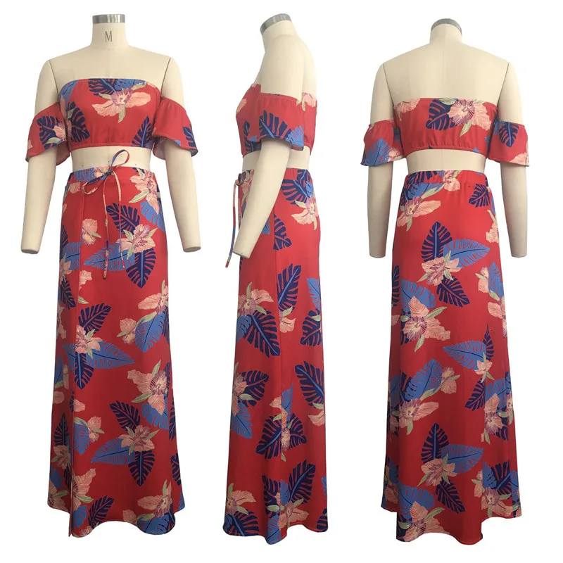 Платье женское длинное с цветочным принтом пикантный пляжный сарафан в стиле