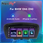 Navifly 8,8 дюймовый автомобильный мультимедийный беспроводной Apple CarPlay Android авто для BMW 5 серии E60 E61 E63 E64 E90 E91 E92 CCC CIC маска