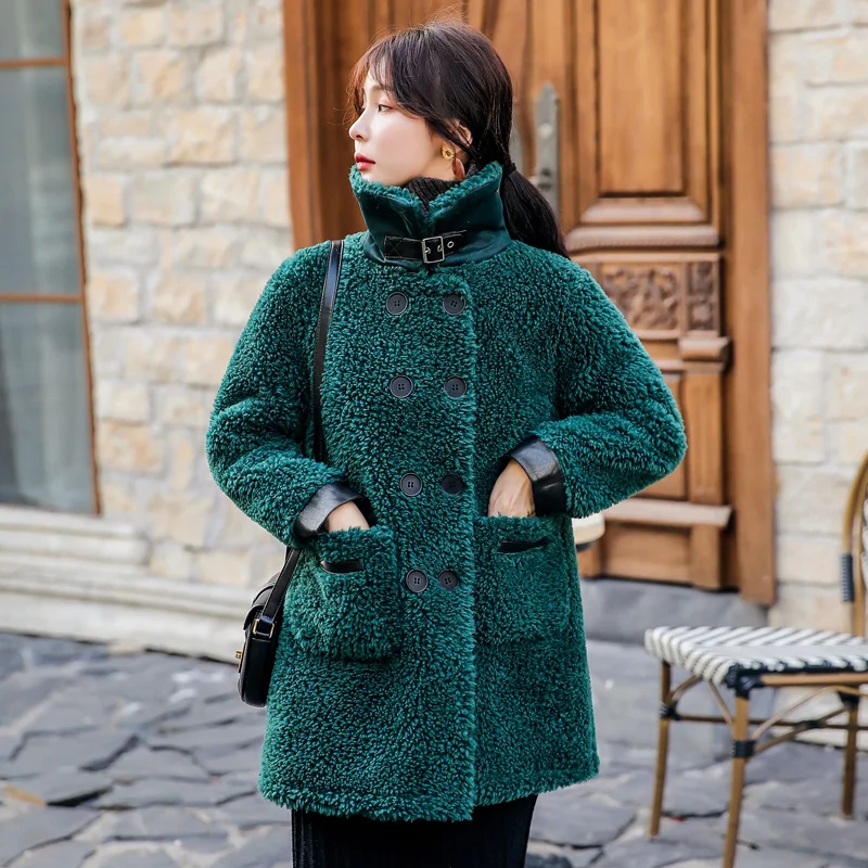 

Women Winter Coat Fashion Comfortable Lambswool Warm Womans Coat 2019 New Particle Fleece Long Sleeve Casual Women Winter Coat