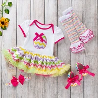 4pcsset baby girls dress newborn spring summer dress lace infant ball gown easter painted egg dresses kid clothes