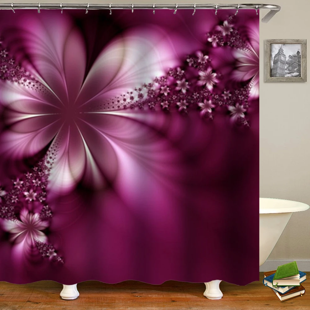 Занавеска для душа из водонепроницаемой ткани 3d занавеска в ванную комнату с