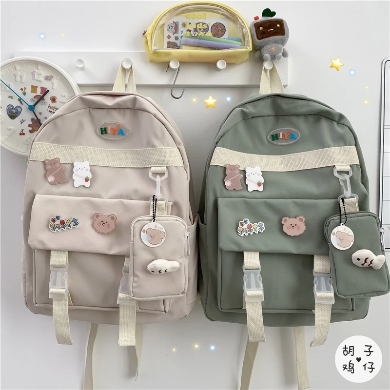

YJ1277 new Vintage sense student schoolbag female college style girl backpack all-match travel backpack