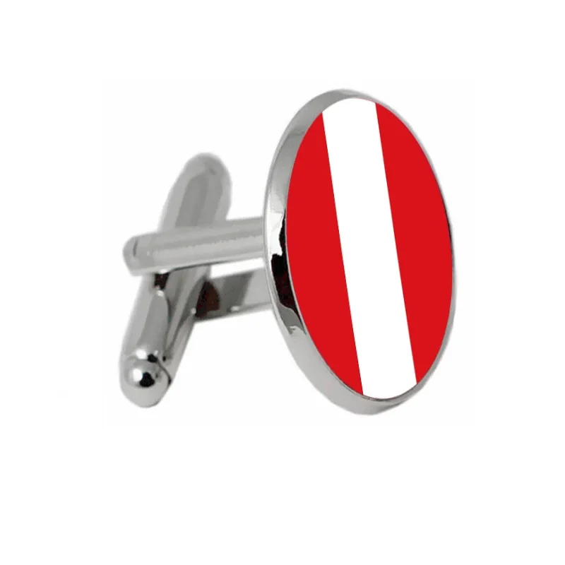 Запонки мужские винтажные со стеклянной подставкой классические украшения для